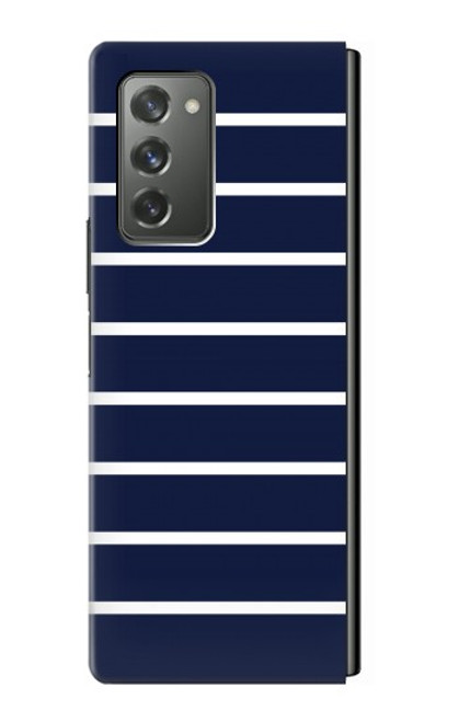 S2767 Navy White Striped Case For Samsung Galaxy Z Fold2 5G