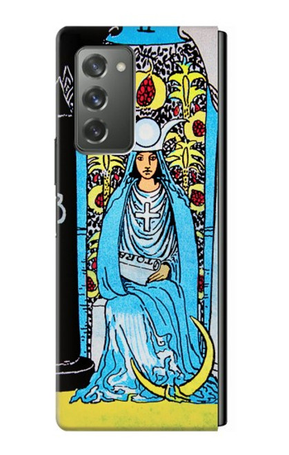 S2837 The High Priestess Vintage Tarot Card Case For Samsung Galaxy Z Fold2 5G