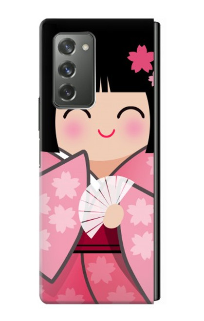 S3042 Japan Girl Hina Doll Kimono Sakura Case For Samsung Galaxy Z Fold2 5G