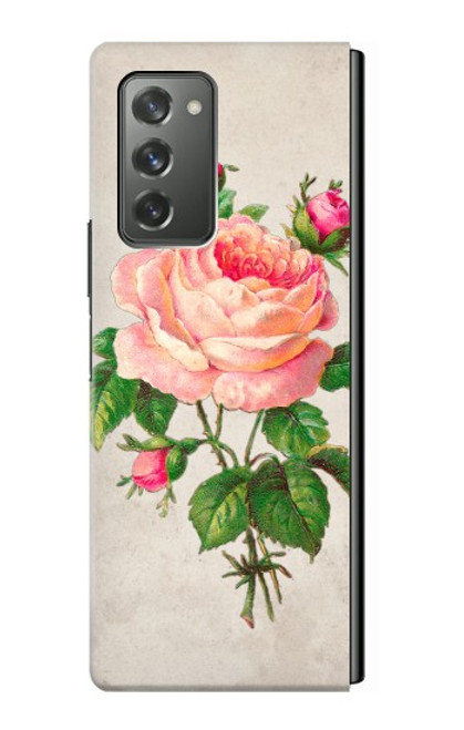 S3079 Vintage Pink Rose Case For Samsung Galaxy Z Fold2 5G
