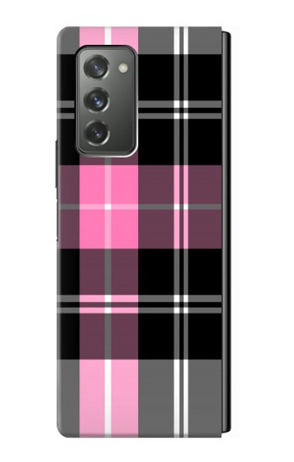 S3091 Pink Plaid Pattern Case For Samsung Galaxy Z Fold2 5G