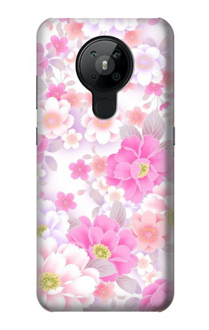 S3036 Pink Sweet Flower Flora Case For Nokia 5.3