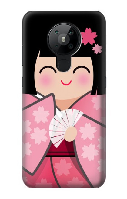 S3042 Japan Girl Hina Doll Kimono Sakura Case For Nokia 5.3