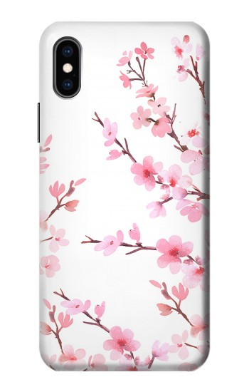 S3707 Pink Cherry Blossom Spring Flower Case For iPhone X, iPhone XS