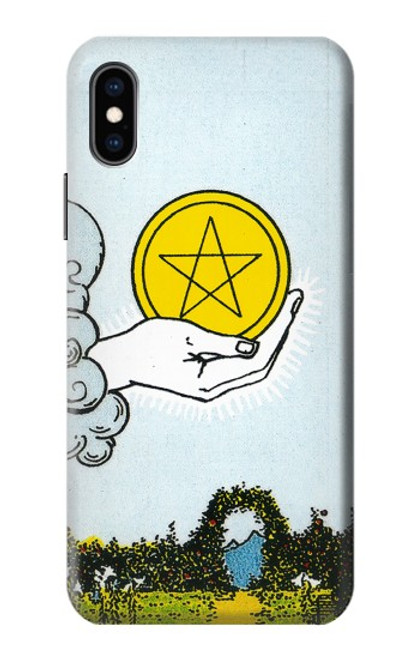 S3722 Tarot Card Ace of Pentacles Coins Case For iPhone X, iPhone XS