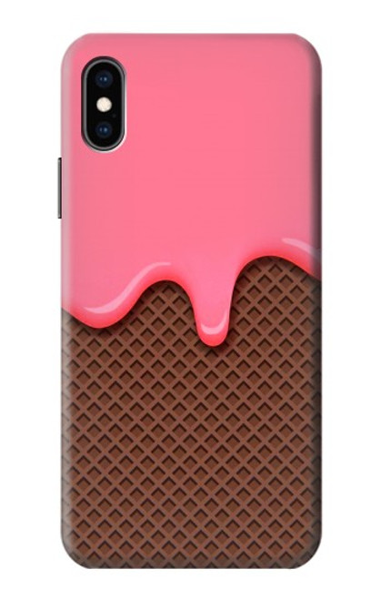 S3754 Strawberry Ice Cream Cone Case For iPhone X, iPhone XS