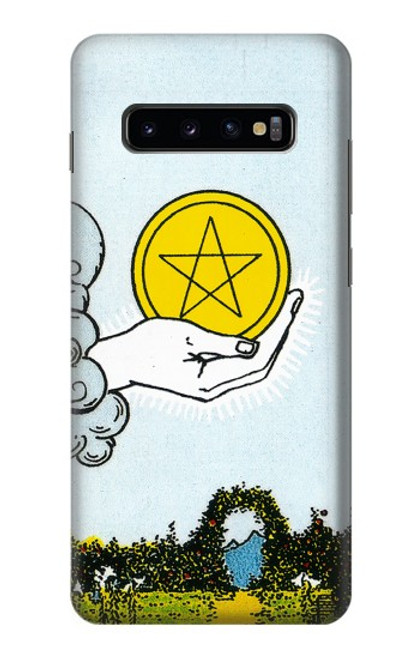 S3722 Tarot Card Ace of Pentacles Coins Case For Samsung Galaxy S10 Plus