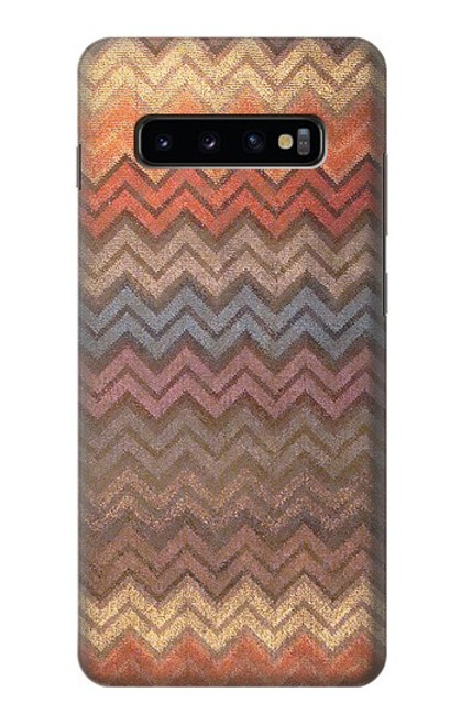 S3752 Zigzag Fabric Pattern Graphic Printed Case For Samsung Galaxy S10 Plus