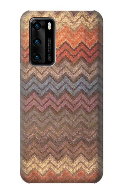 S3752 Zigzag Fabric Pattern Graphic Printed Case For Huawei P40