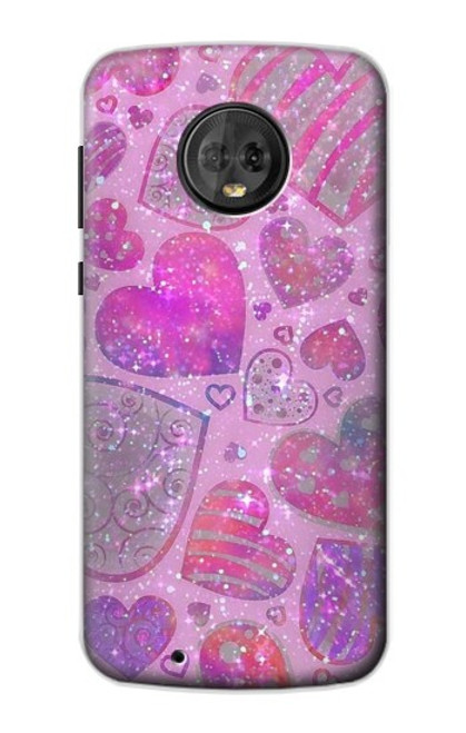 S3710 Pink Love Heart Case For Motorola Moto G6