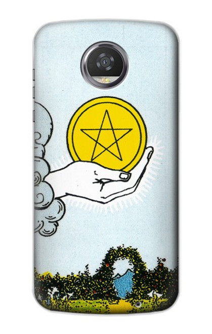 S3722 Tarot Card Ace of Pentacles Coins Case For Motorola Moto Z2 Play, Z2 Force