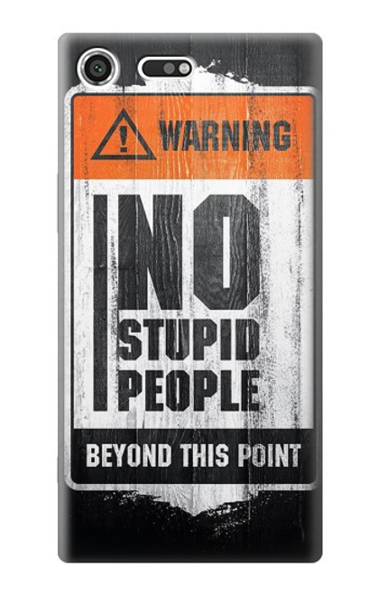 S3704 No Stupid People Case For Sony Xperia XZ Premium