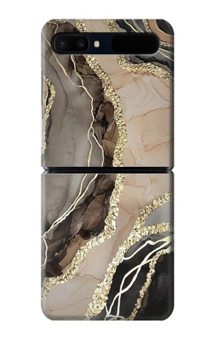 S3700 Marble Gold Graphic Printed Case For Samsung Galaxy Z Flip 5G