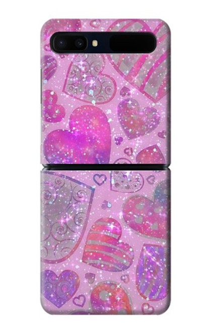 S3710 Pink Love Heart Case For Samsung Galaxy Z Flip 5G