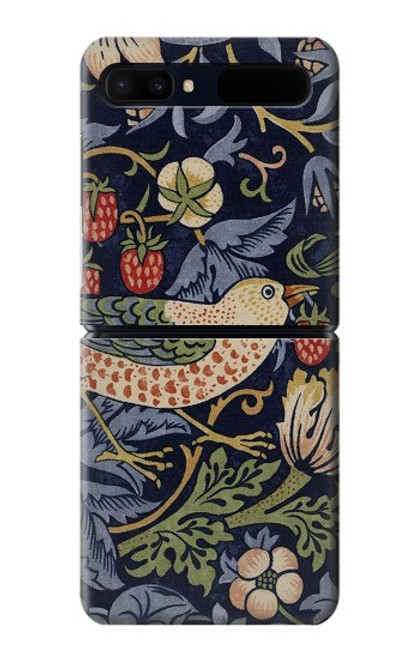 S3791 William Morris Strawberry Thief Fabric Case For Samsung Galaxy Z Flip 5G