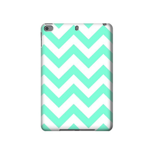 S1723 Mint Chevron Zigzag Hard Case For iPad mini 4, iPad mini 5, iPad mini 5 (2019)