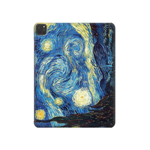 S0213 Van Gogh Starry Nights Hard Case For iPad Pro 11 (2021,2020,2018, 3rd, 2nd, 1st)