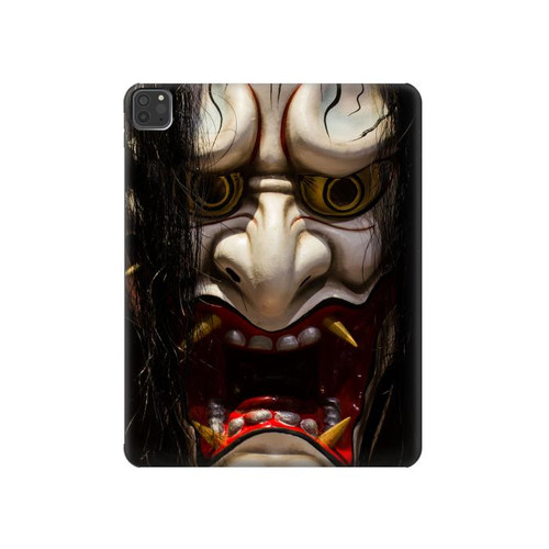 S2112 Hannya Demon Mask Hard Case For iPad Pro 11 (2021,2020,2018, 3rd, 2nd, 1st)