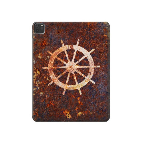 S2766 Ship Wheel Rusty Texture Hard Case For iPad Pro 11 (2021,2020,2018, 3rd, 2nd, 1st)
