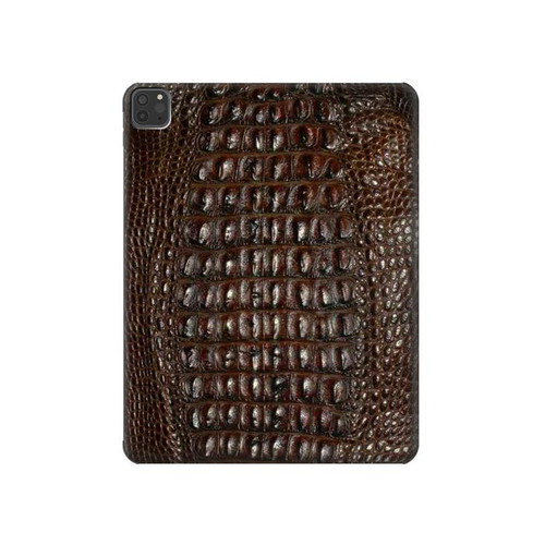 S2850 Brown Skin Alligator Graphic Printed Hard Case For iPad Pro 11 (2021,2020,2018, 3rd, 2nd, 1st)