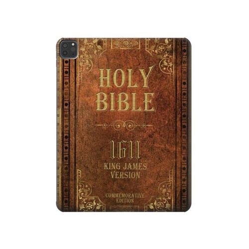 S2890 Holy Bible 1611 King James Version Hard Case For iPad Pro 11 (2021,2020,2018, 3rd, 2nd, 1st)