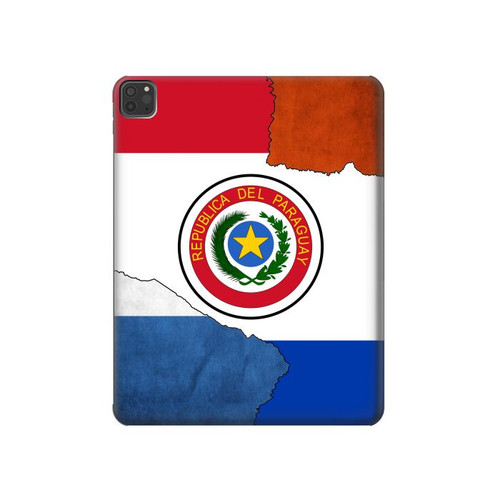 S3017 Paraguay Flag Hard Case For iPad Pro 11 (2021,2020,2018, 3rd, 2nd, 1st)