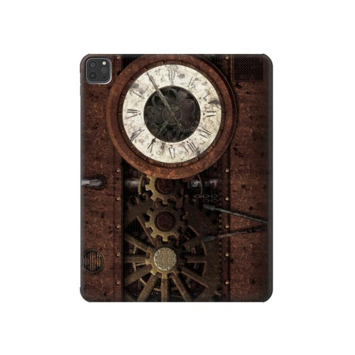 S3221 Steampunk Clock Gears Hard Case For iPad Pro 11 (2021,2020,2018, 3rd, 2nd, 1st)