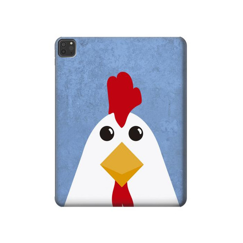 S3254 Chicken Cartoon Hard Case For iPad Pro 11 (2021,2020,2018, 3rd, 2nd, 1st)