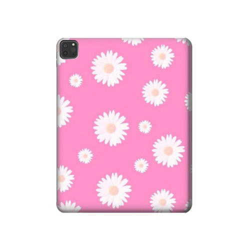 S3500 Pink Floral Pattern Hard Case For iPad Pro 11 (2021,2020,2018, 3rd, 2nd, 1st)