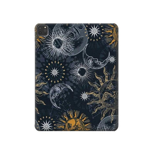 S3702 Moon and Sun Hard Case For iPad Pro 11 (2021,2020,2018, 3rd, 2nd, 1st)