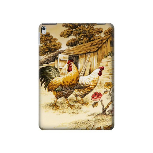 S2181 French Country Chicken Hard Case For iPad Air 2, iPad 9.7 (2017,2018), iPad 6, iPad 5