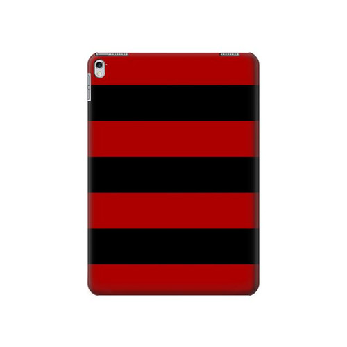 S2638 Black and Red Striped Hard Case For iPad 9.7 (2017,2018), iPad 6, iPad 5