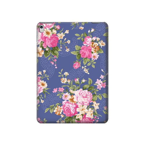 S3265 Vintage Flower Pattern Hard Case For iPad Air 2, iPad 9.7 (2017,2018), iPad 6, iPad 5