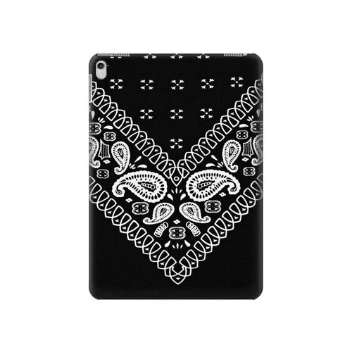 S3363 Bandana Black Pattern Hard Case For iPad 9.7 (2017,2018), iPad 6, iPad 5