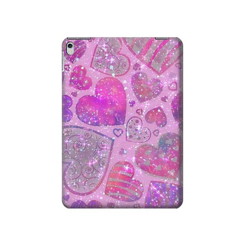 S3710 Pink Love Heart Hard Case For iPad Air 2, iPad 9.7 (2017,2018), iPad 6, iPad 5