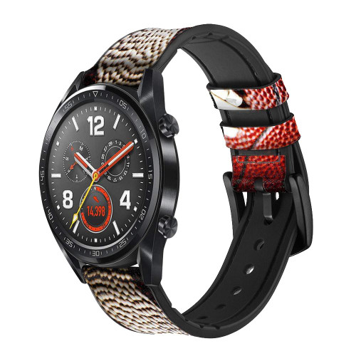 CA0003 American Football Leather & Silicone Smart Watch Band Strap For Wristwatch Smartwatch