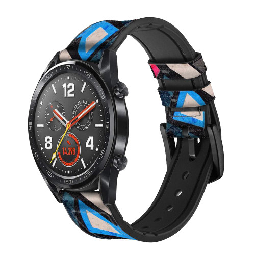 CA0743 Graffiti Street Art Leather & Silicone Smart Watch Band Strap For Wristwatch Smartwatch