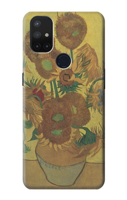 S0214 Van Gogh Vase Fifteen Sunflowers Case For OnePlus Nord N10 5G