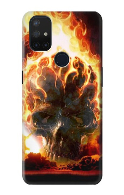 S0863 Hell Fire Skull Case For OnePlus Nord N10 5G