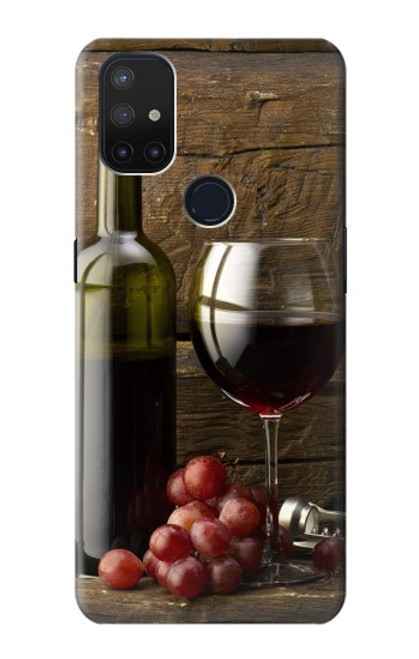 S1316 Grapes Bottle and Glass of Red Wine Case For OnePlus Nord N10 5G