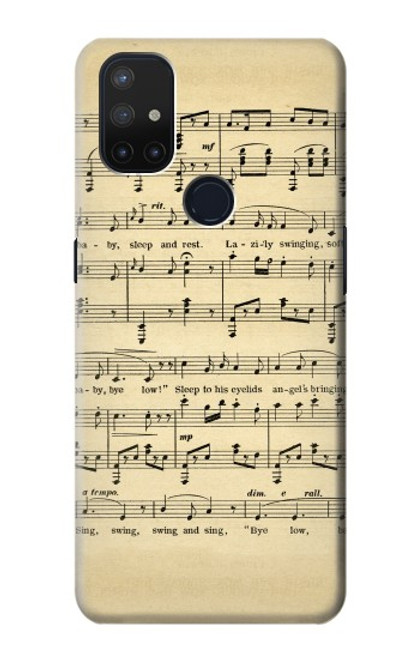 S2504 Vintage Music Sheet Case For OnePlus Nord N10 5G