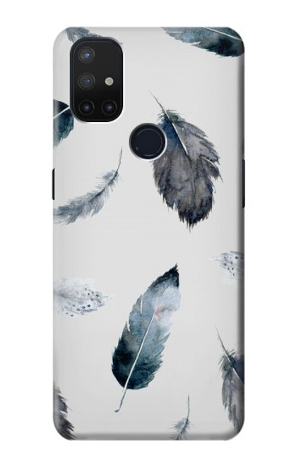 S3085 Feather Paint Pattern Case For OnePlus Nord N10 5G