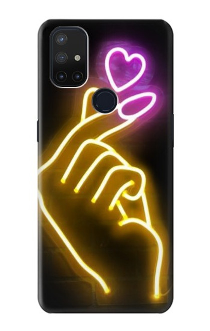 S3512 Cute Mini Heart Neon Graphic Case For OnePlus Nord N10 5G