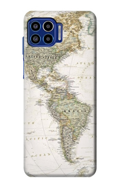 S0604 World Map Case For Motorola One 5G