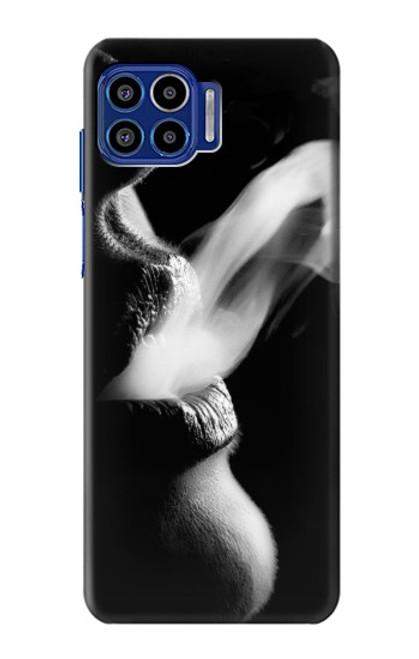 S0917 Sexy Lip Girl Smoking Case For Motorola One 5G