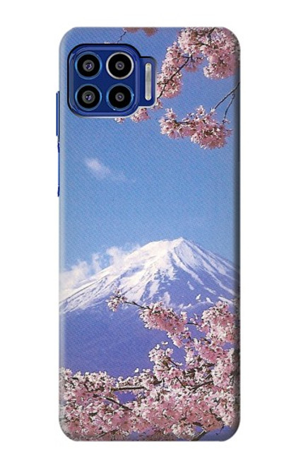 S1060 Mount Fuji Sakura Cherry Blossom Case For Motorola One 5G
