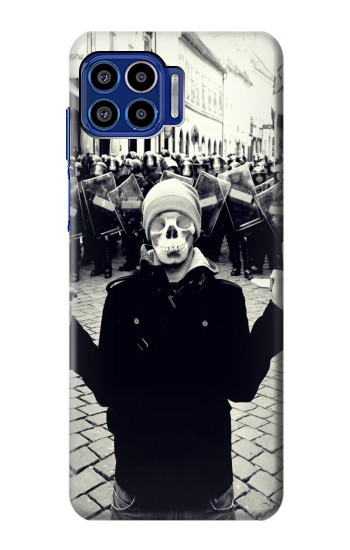 S1108 Skull Mask Man Protester Case For Motorola One 5G