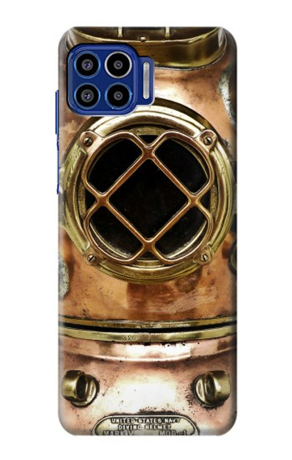 S2412 Vintage Deep Sea Diving Helmet Case For Motorola One 5G