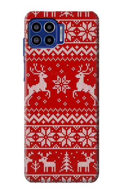 S2835 Christmas Reindeer Knitted Pattern Case For Motorola One 5G