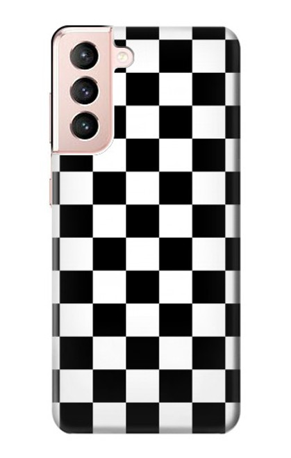 S1611 Black and White Check Chess Board Case For Samsung Galaxy S21 5G